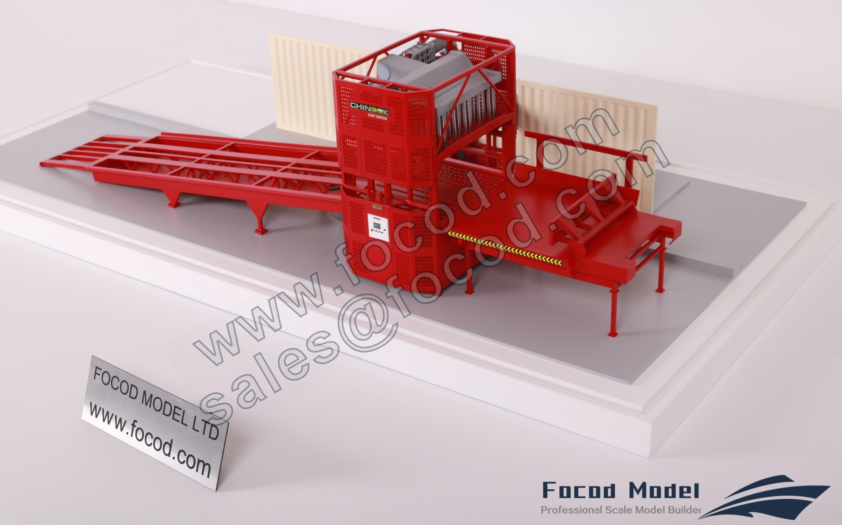 custom made model of Chinook Hay Dryer